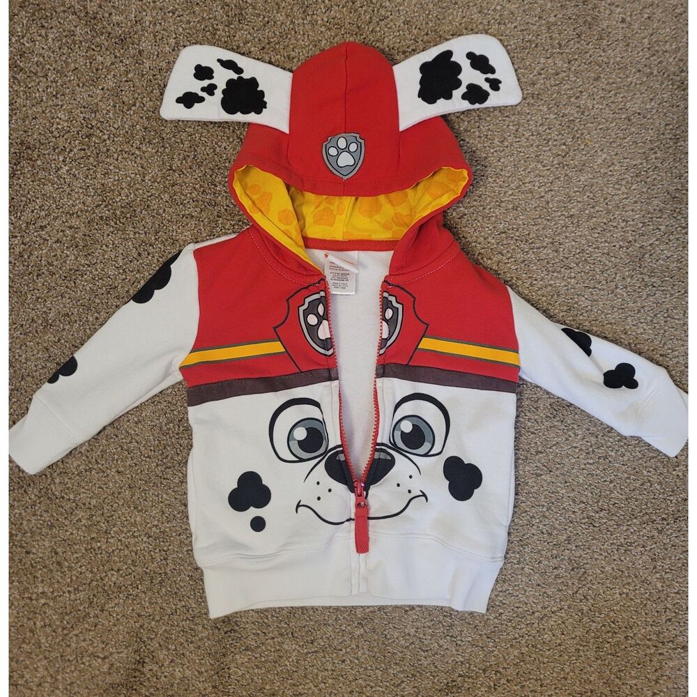 Paw Patrol Marshall Zip Up Hoodie Toddler Size 18M Nickelodeon Character Jacket
